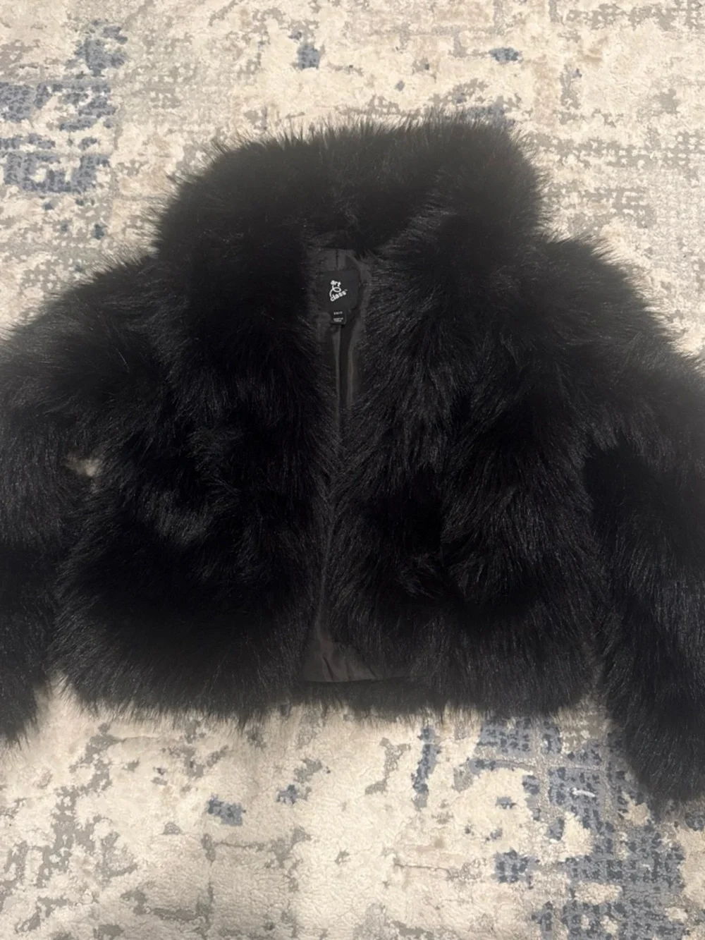 Art Class Kids Black Faux Fur Jacket - Stylish Cozy Coat